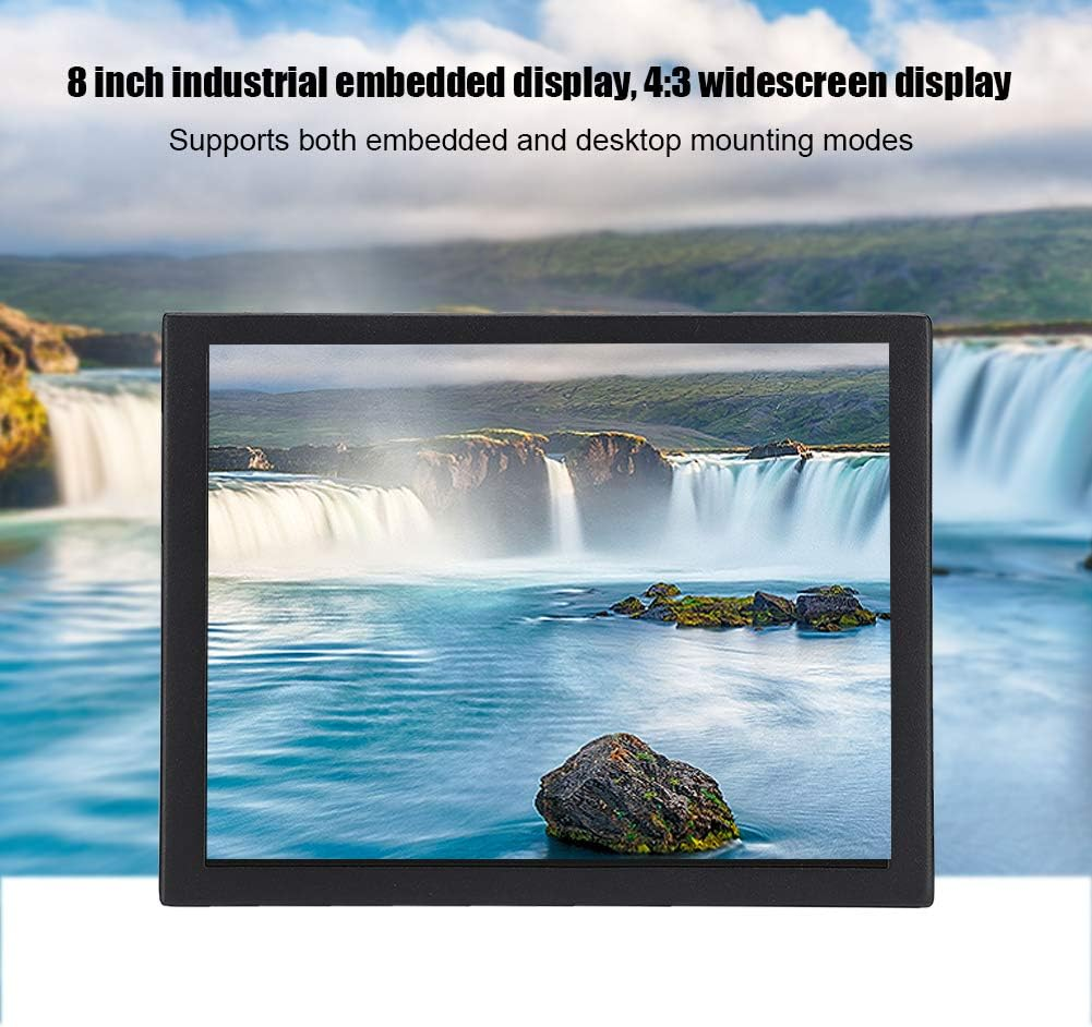 8 Inch LCD Monitor, Small LCD Color Video Monitor Screen Support VGA/BNC/AV Input Suitable for PC, CCTV, CCTV, Video Camera, Computer Etc (AU Plug) image number 6