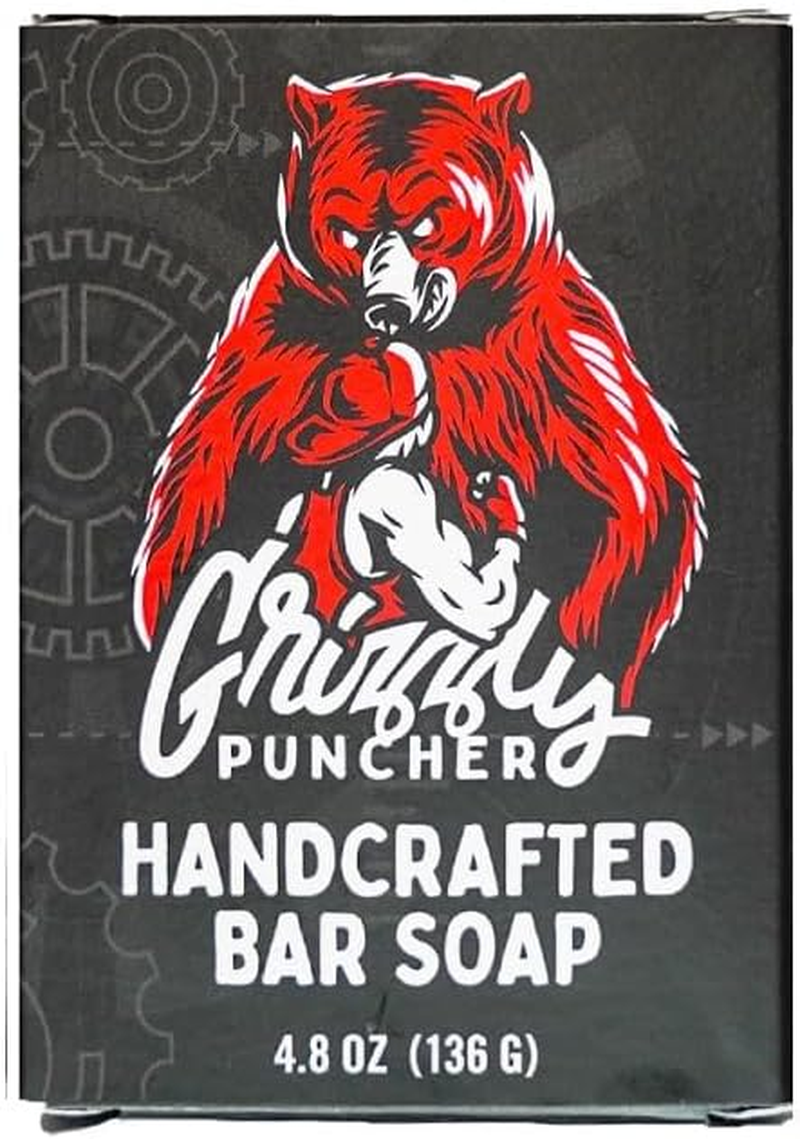 Beard Octane: Grizzly Puncher Handcrafted Bar Soap ? 4.8 Oz Soap Bar - Cleans & Moisturizes W/Shea Butter - Healthy Softer Skin - Made in USA image number 2