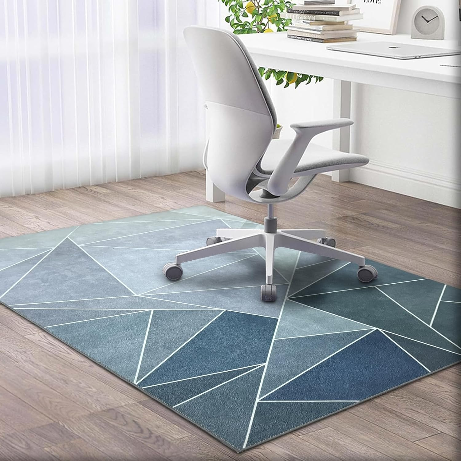 140X90Cm Office Chair Mat,Tpe Rubber Non-Slip Back Office Mats for Hardwood Floors,Desk Chair Mat for Rolling Chairs Multi-Purpose No Paste,Floor Protector for Home Office Roll Packaging image number 4