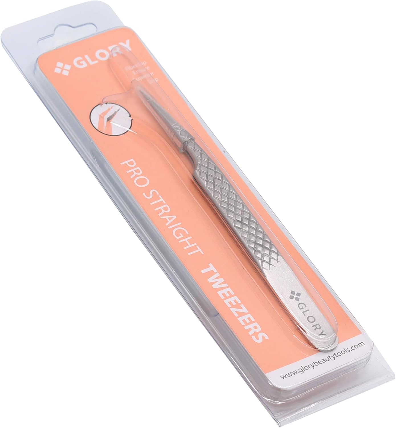 Precision Fiber Tips Perfect Tweezers for Isolation and Classic Eyelash Extensions, Stainless Steel Pro Straight Tip Anti-Slip Anti-Static Diamond Grip Eyelash Tweezers image number 3