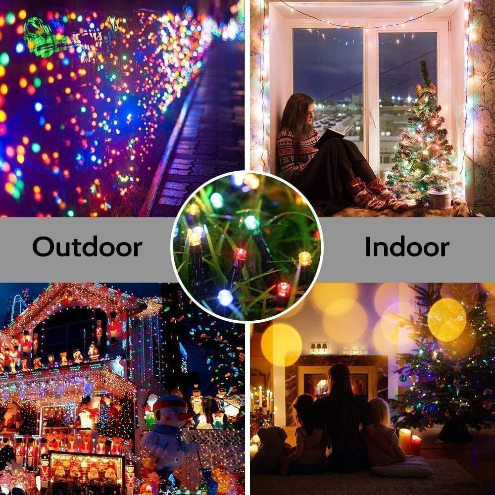 Locinoe Christmas Lights 30M 300 LED String Lights with 8 Modes Timer Waterproof Plug-In Twinkle Fairy Lights for Home, Garden, Party, Holiday, Tree, Christmas Decorations (Multicolor) image number 4