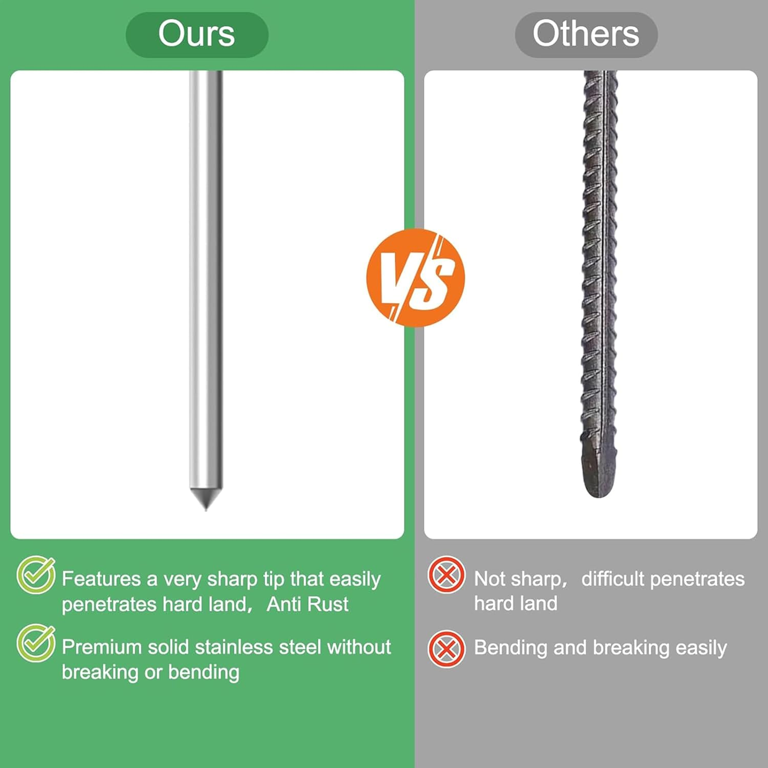 Soil Probe Rod with Gloves,Heavy-Duty Adjustable Soil Probe Rod (32"-48") - Stainless Steel Tank Locator with T-Handle | for Septic Pipes, Utility Lines & Rodent Runs image number 1