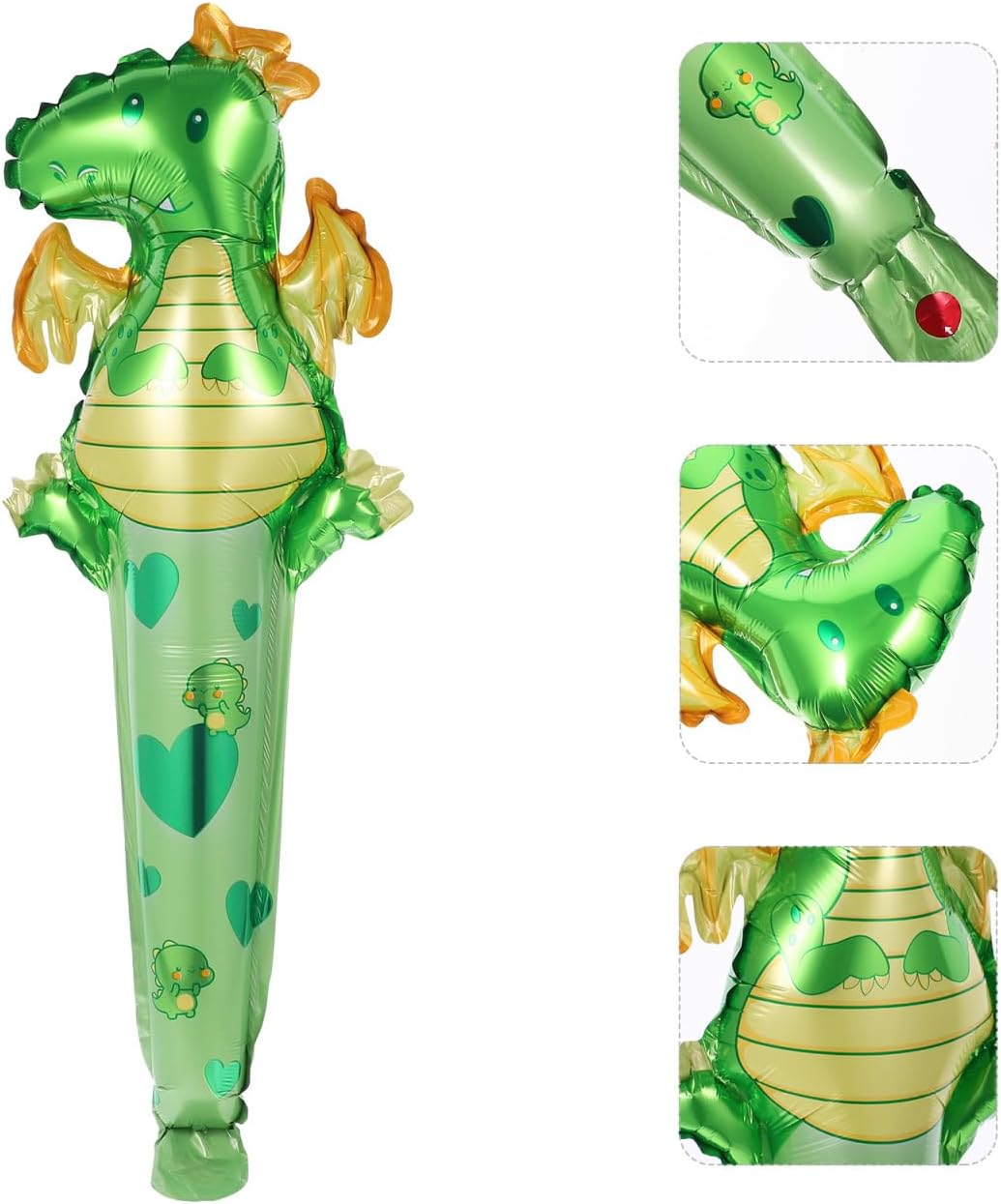 50Pcs Dinosaur Handheld Balloon - Aluminum Foil Animal Shaped Inflatable Party Balloons for Birthday Decorations, Kids Party Favors image number 2