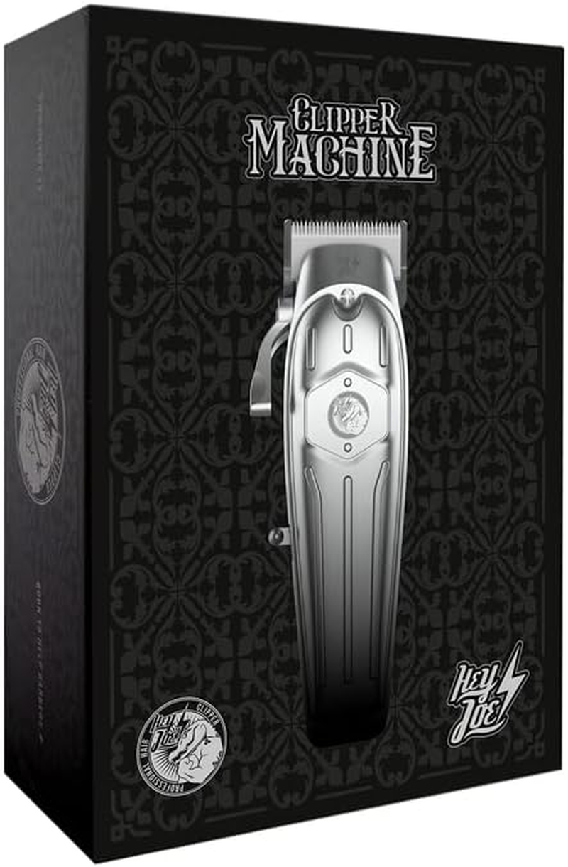 HEY JOE - Clipper Machine, Professional Wireless Hair Trimmer for Men'S Hair and Beard, Powerful 6000 R.P.M, Silver image number 1