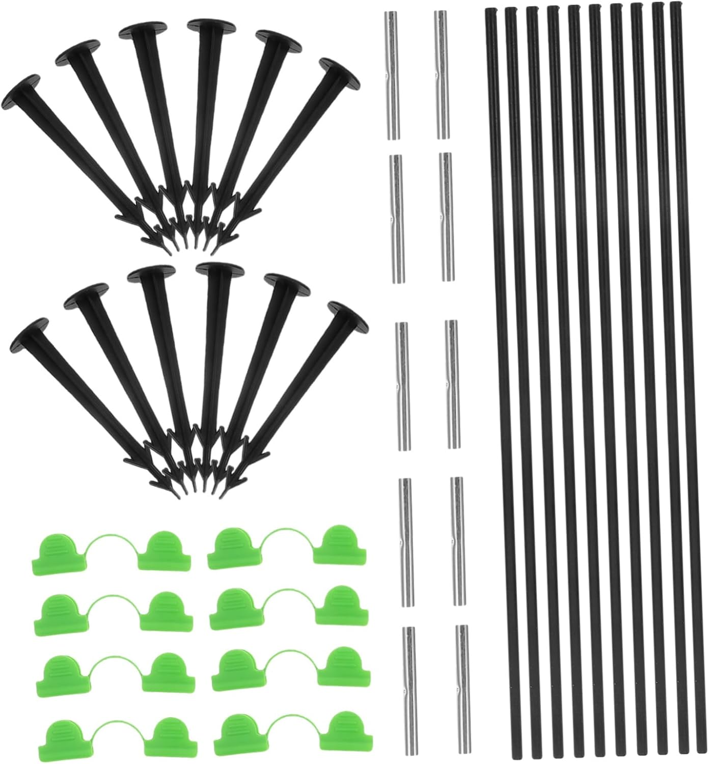 Garden Support Hoops Set Plant Connecting Tubes Floor Nails for Greenhouse Raised Beds and Vegetable Gardens Quick Assembly Gardening Tools for Snail Barrier image number 3