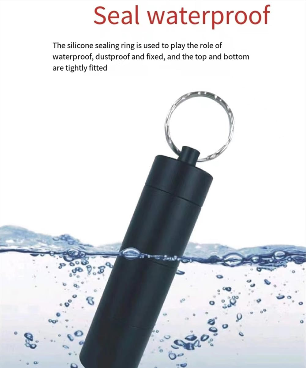 Portable Pill Cases, 3 Pack Metal Pocket Pill Boxes Waterproof Keychain for Travel & Purse, 3 Compartment Emergency Pill Container Box Daily Pill Container Holder for Men and Women image number 2