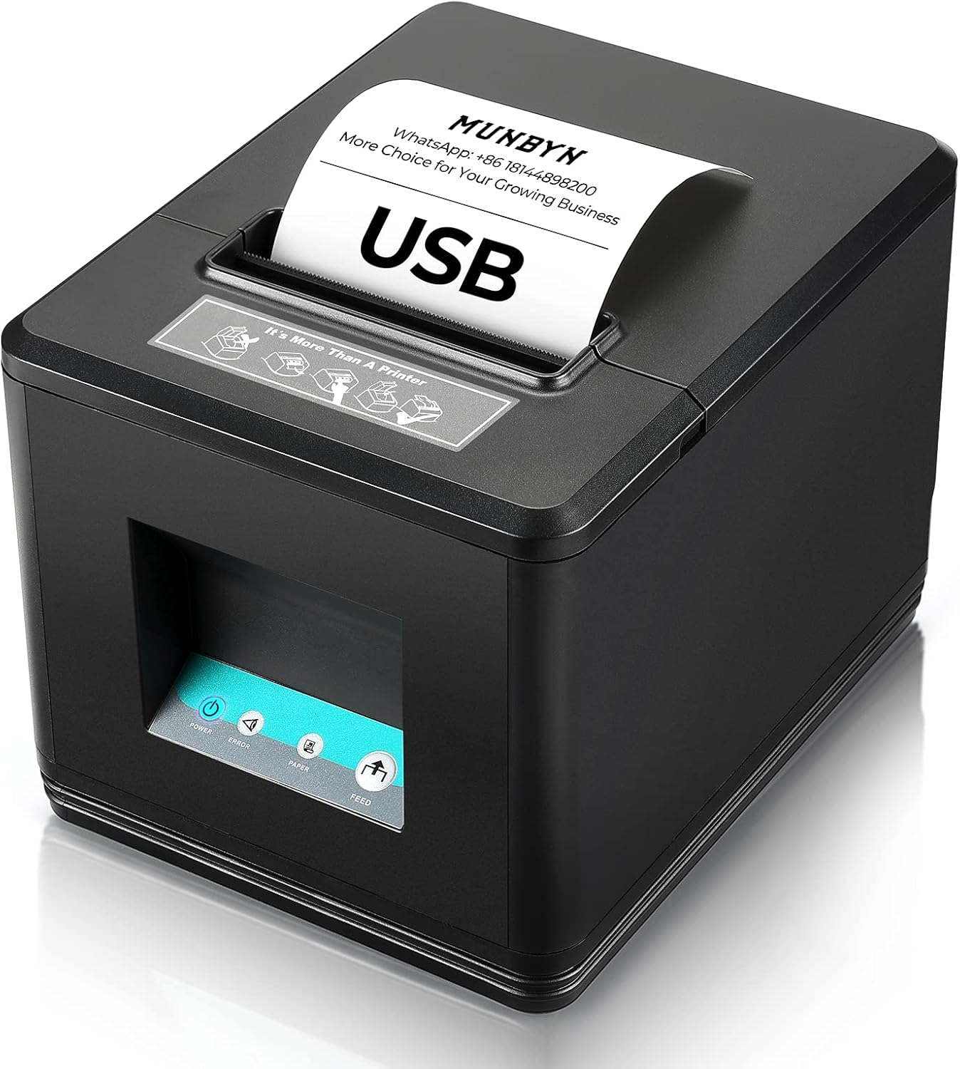 MUNBYN 80Mm USB Receipt Printer, POS Printer with Auto Cutter ESC/POS Command Support Windows Mac(Only USB Interface) image number 4