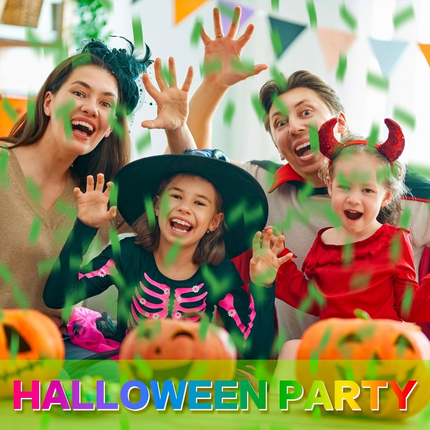 Confetti Cannon 12Pack Green Party Popper Shooters 12 Inch Confftti Poppers for Wedding Birthday Graduation Baby Shower Party Celebrations Supply Launches 20-25Ft - 12 Pack Blue image number 2