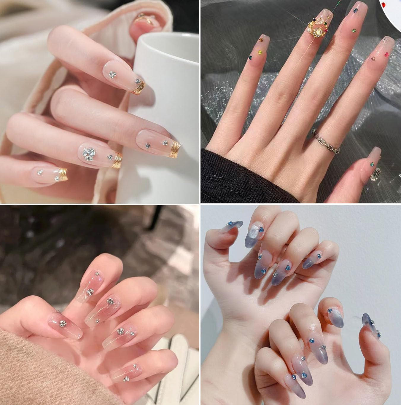 24000Pcs Nail Art Rhinestones, Betterjonny 24 Colors 2Mm round Nail Tip-Bottomed Rainbow Gems Set with Tweezers AB Glitter Rhinestone for Crafts Decoration and Jewelry Making image number 5