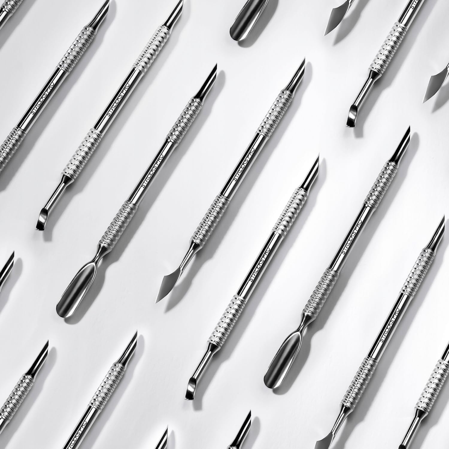 Staleks Pro Manicure Pusher Professional Cuticle Pusher Slanted and Loop End Metal Orange Stick Expert 51/2 image number 4