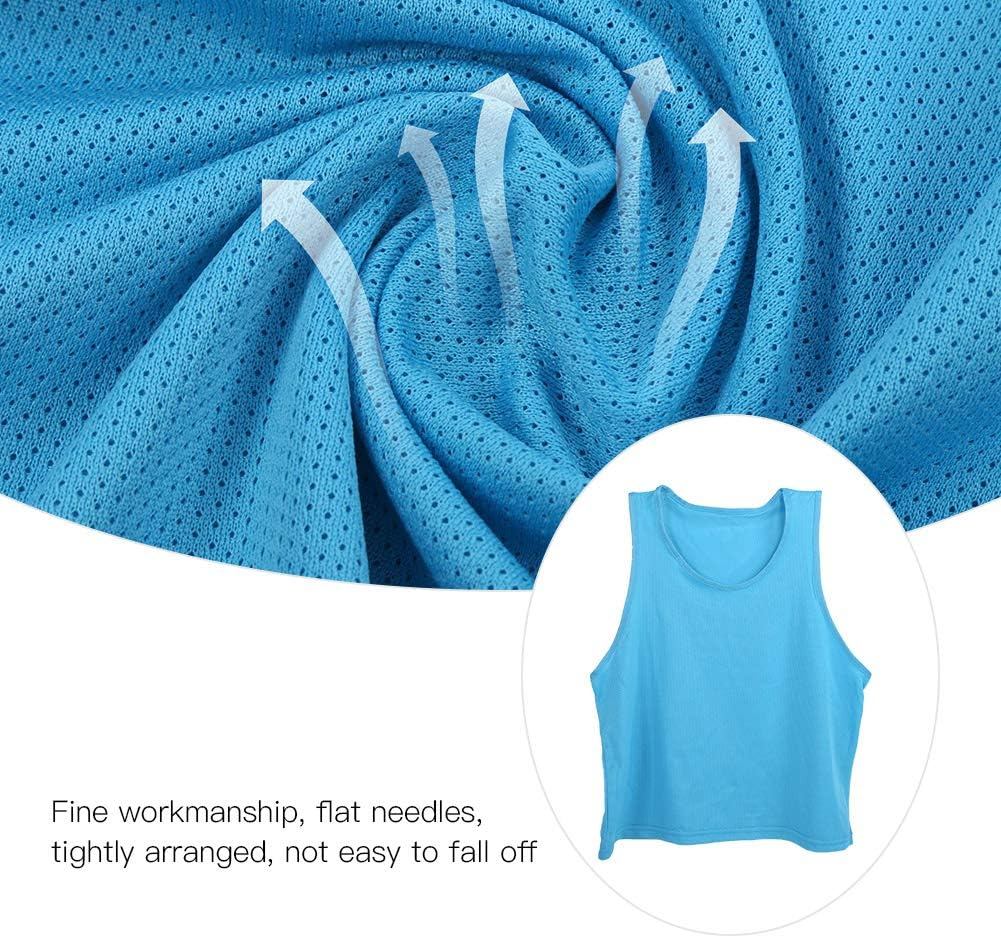 Size Kid Sports Vest, Training Bibs, Blue Lightweight Size Cycling Sports Dancing and Fishing for Soccer Basketball Outdoor Sports Ball Sports Running