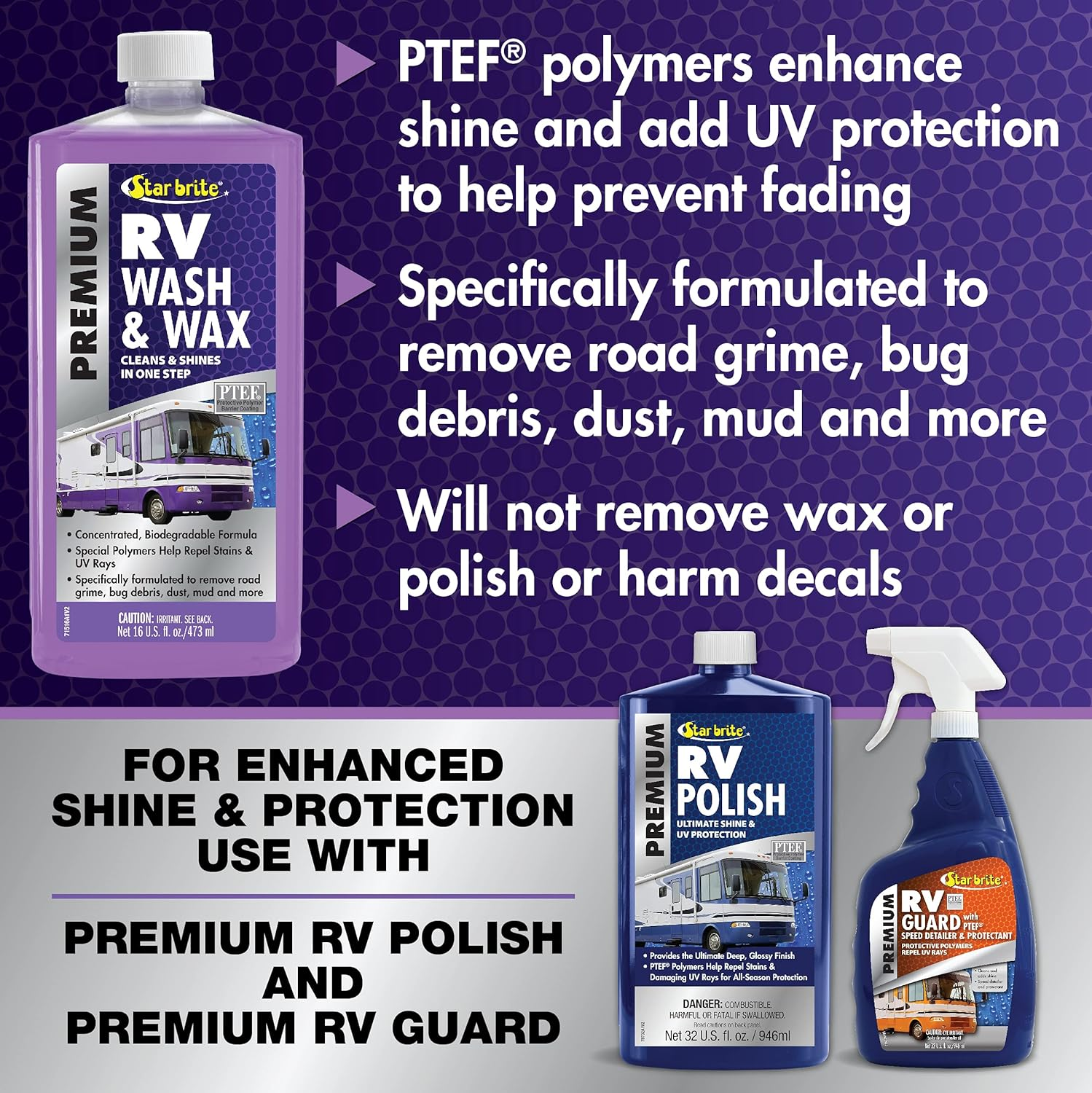Star Brite RV Wash & Wax W/Ptef (71500) One Step Concentrated Cleaner - Gallon image number 2