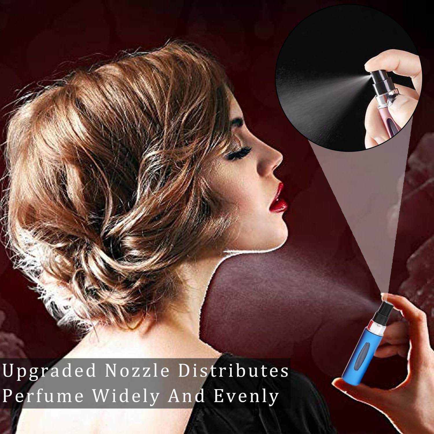 Ezranova 5 Pcs 5Ml Perfume Atomiser,Refillable Fine Mist Spray Bottles,Portable Mini Spray Travel Bottle,Spray Bottles,For Purse Handbag Pocket - Holiday Essentials (Five Colors) image number 2