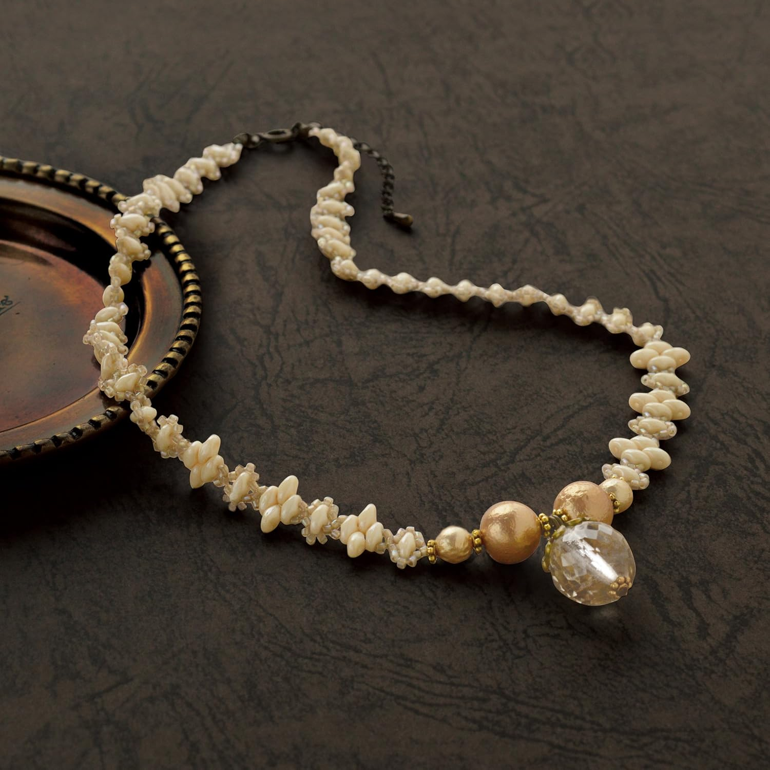 Miyuki BFK-458 Bead Kit, Super Duo Beads, Accessory Kit, Soir Greige Necklace image number 3