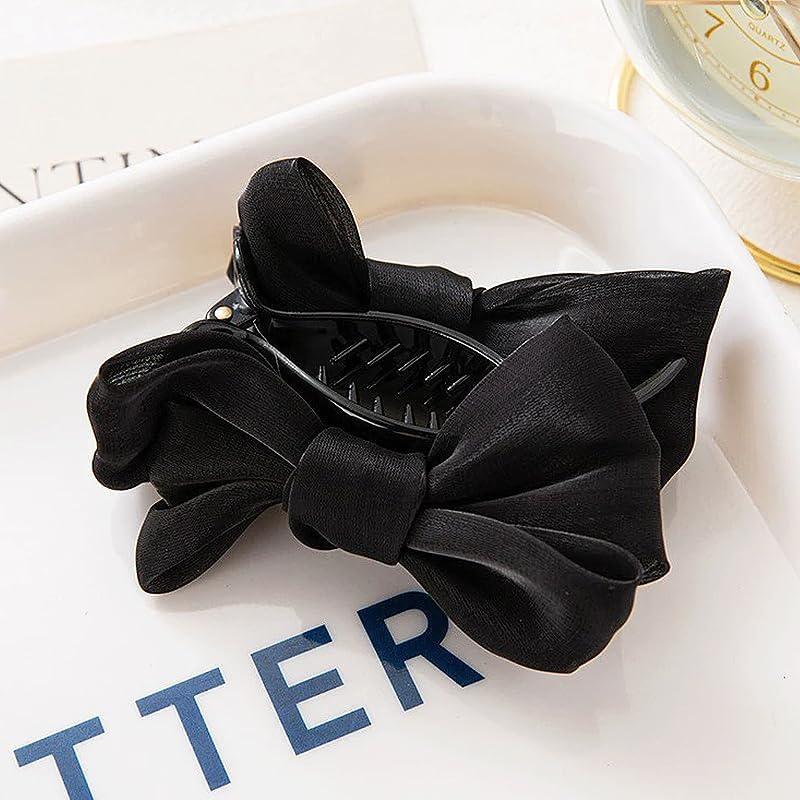 Hair Claw Clips Fashionable and Elegant Summer Mesh Bbow Ponytail Clip Grab Clip Headdress Hair Accessories image number 2