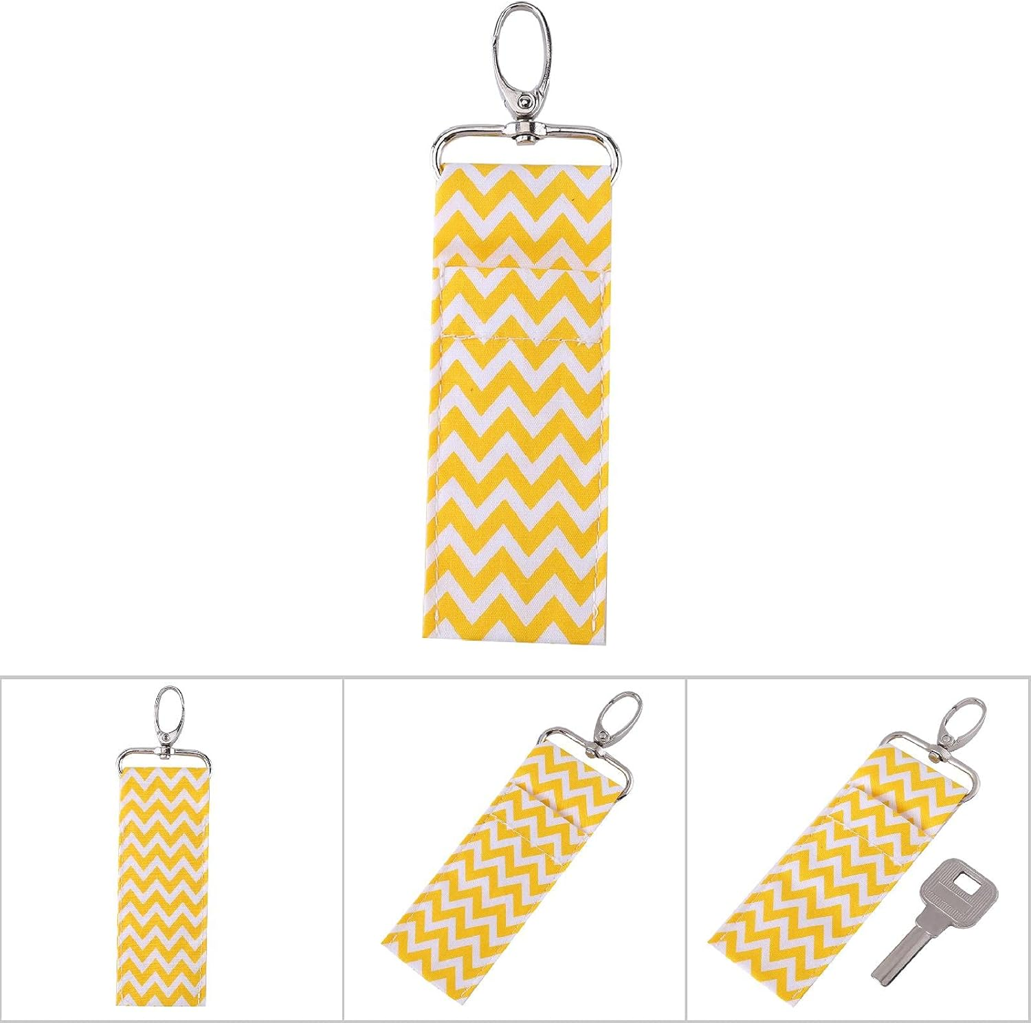 Haofy Lipstick Holder Keychain, Fashionable Design, Convenient Storage, Practical, Easy to Attach, Hot and Fashionable Accessory for Women, Unique Design (Yellow) - Black image number 3