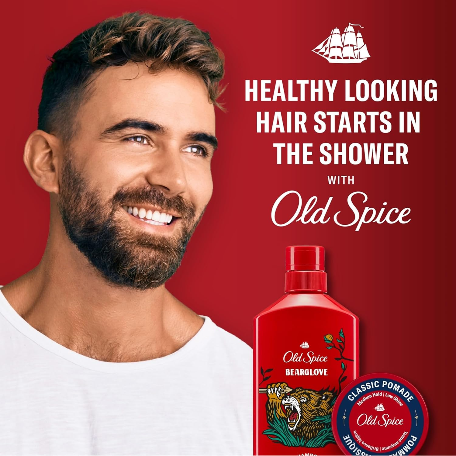 Old Spice Bearglove 2In1 Shampoo and Conditioner for Men, 13.5 Fl Oz, Pack of 6 image number 2