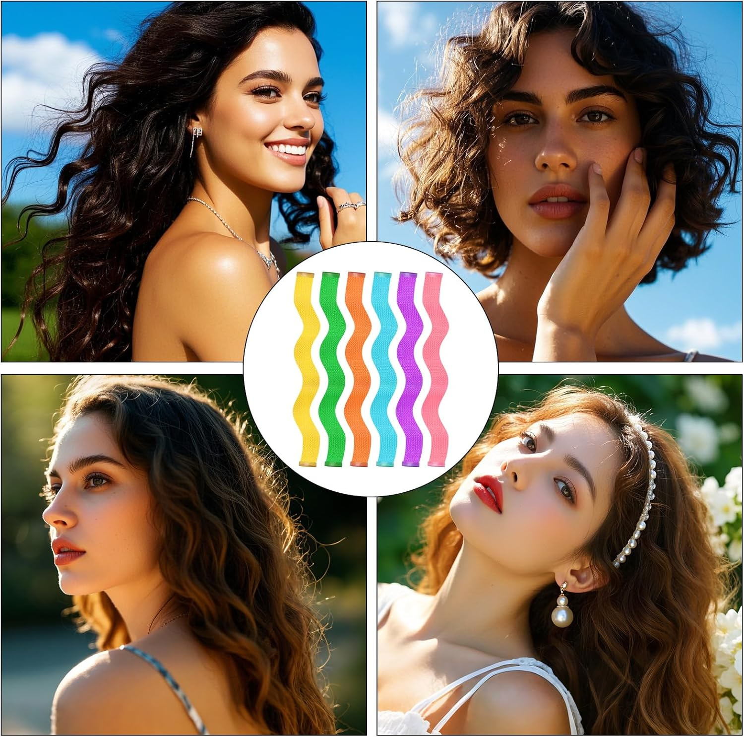 Curlers Pack of 30 Curls Wave Styling Kit Wave Formers with Styling Hooks Curlers without Heat Hair Curlers for Long Hair Short Hair (30 Cm) image number 3