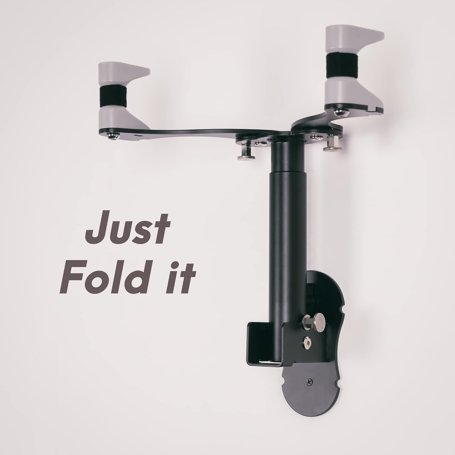 Cyclingdeal Bike Wall Mount Rack - Adjustable, Extendable & Foldable - Indoor Storage Horizontal Cycling Hook Hanger Organiser - Safe & Secure for MTB, Road Bicycles - Store Bike in Garage or Home