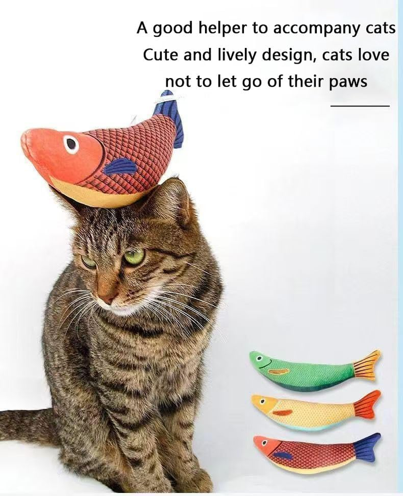 Cat Toys Saury Fish, 3 Pack, Catnip Crinkle Sound, Soft and Durable, Interactive Kitten Kicker for Indoor Kitty Exercise 9.4 Inches for All Breeds image number 2
