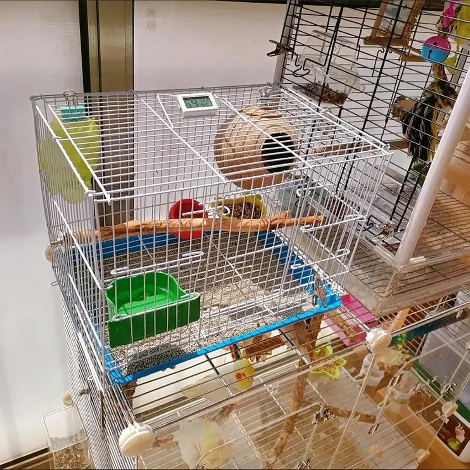 THJOPOKEEL 12 Set Bird Cage Feeder Stand Perches Accessories Hardware - 12Pcs Wing Nut 12Pcs Set Screw and 12Pcs Flat Washer Hamster Board Pole Fixing Breeding Box Screws image number 4