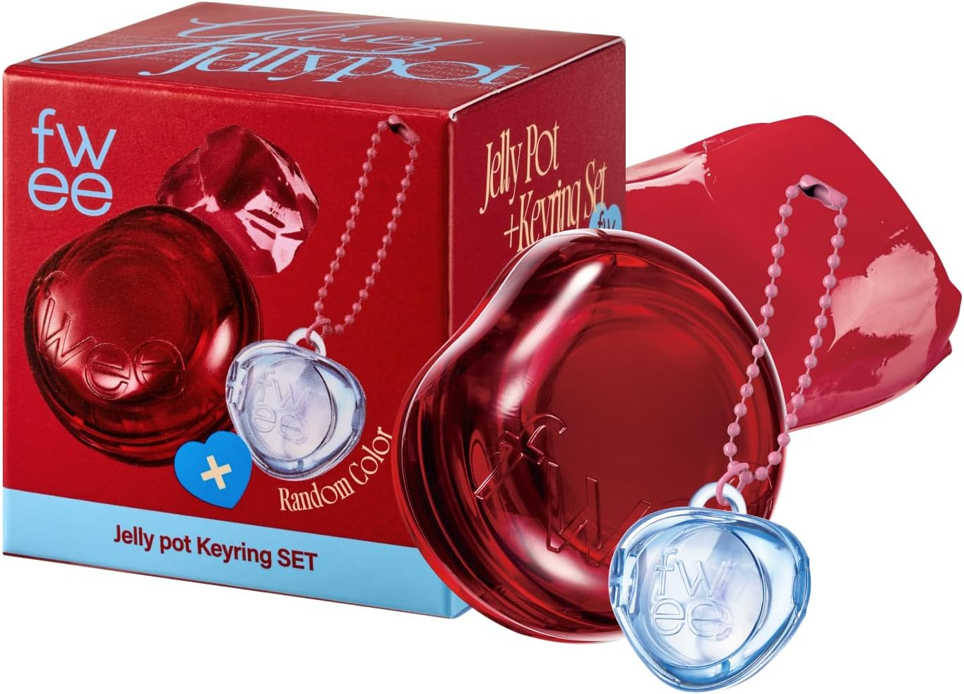 FWEE - Lip & Cheek Glowy Jelly Pot JS01 Rosy Glaze + Keyring 4G