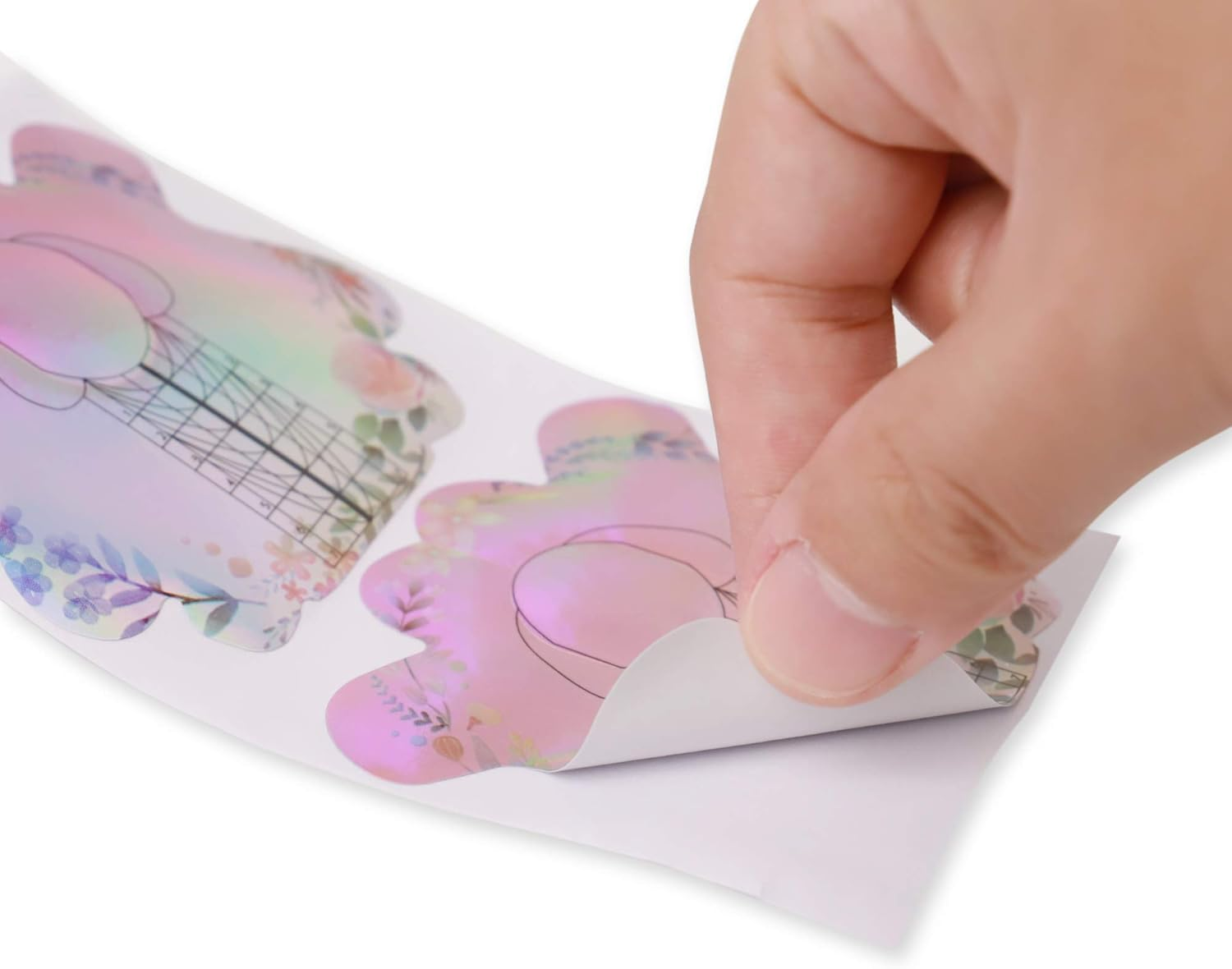 BNG Nail Extension Tips Shapes Guide Sticker Professional Nail Shapes French Acrylic UV Gel Tips Builder Stencil Manicure Tools Reusable Colourful image number 2