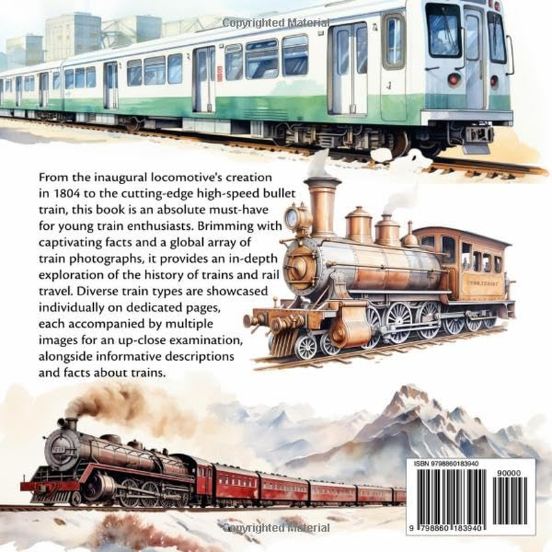 Trains Picture Guidebook: a Fun and Educational Book for Children and Train Enthusiasts, Packed with Fascinating Facts and Trains Photographs (Also ... Caregivers or as a Coffee Table Picture Book) image number 1