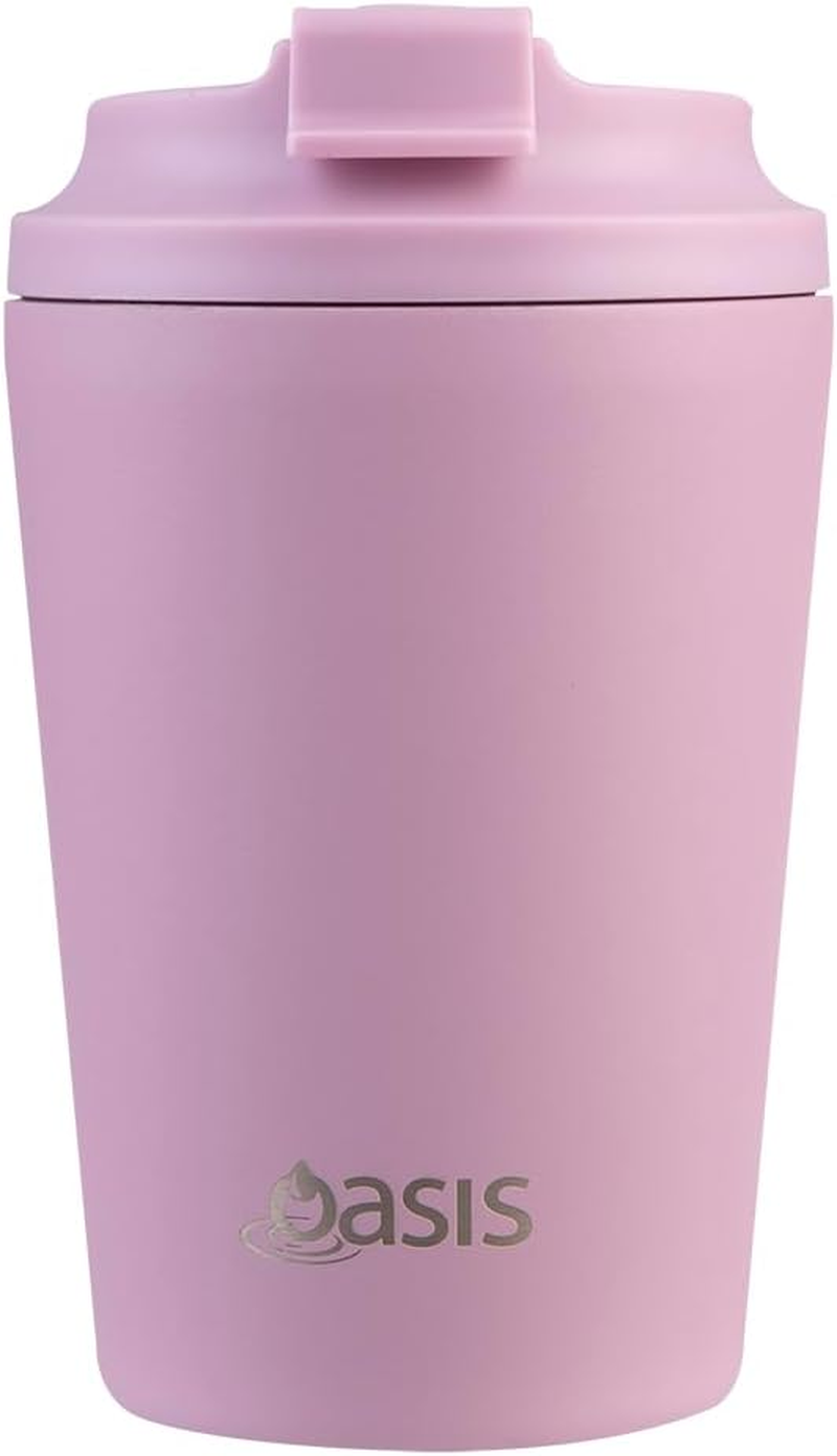 Oasis Ceramic Lined Stainless Steel Double Wall Insulated Coffee Cup 360Ml - Blush image number 1