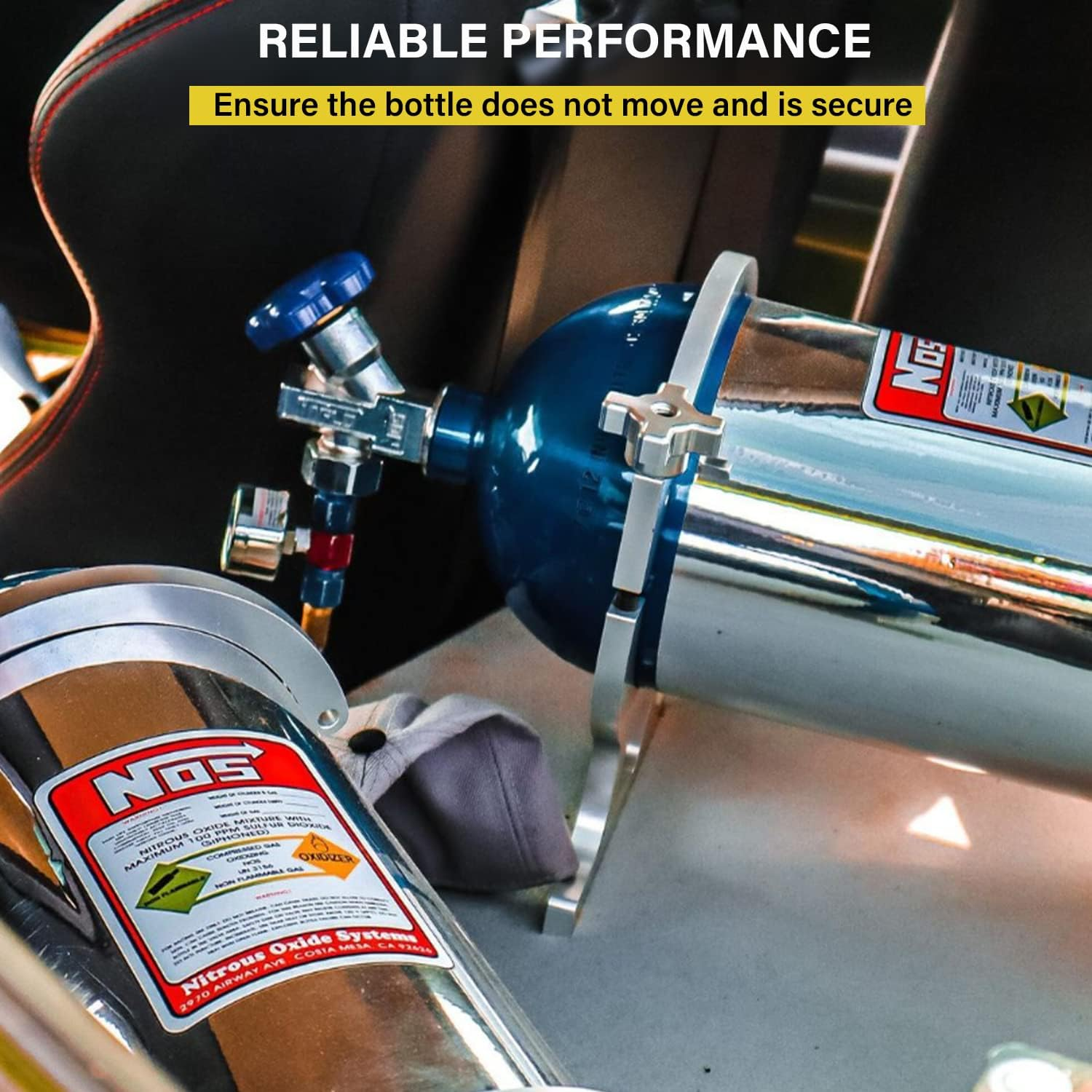 Nitrous Oxide Nos Billet Aluminum Single Bottle Holder Bracket image number 3