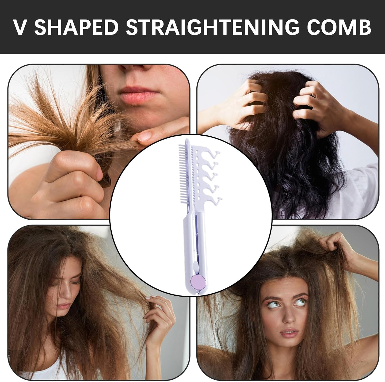 Mirpuytn Volumizing Hair Comb | Root Lift Combs for Curly Hair Volume,Root Lifting Hairstyle Defining Tool for Women Girls Mother Family Friends Wife Girlfriend Mom image number 2