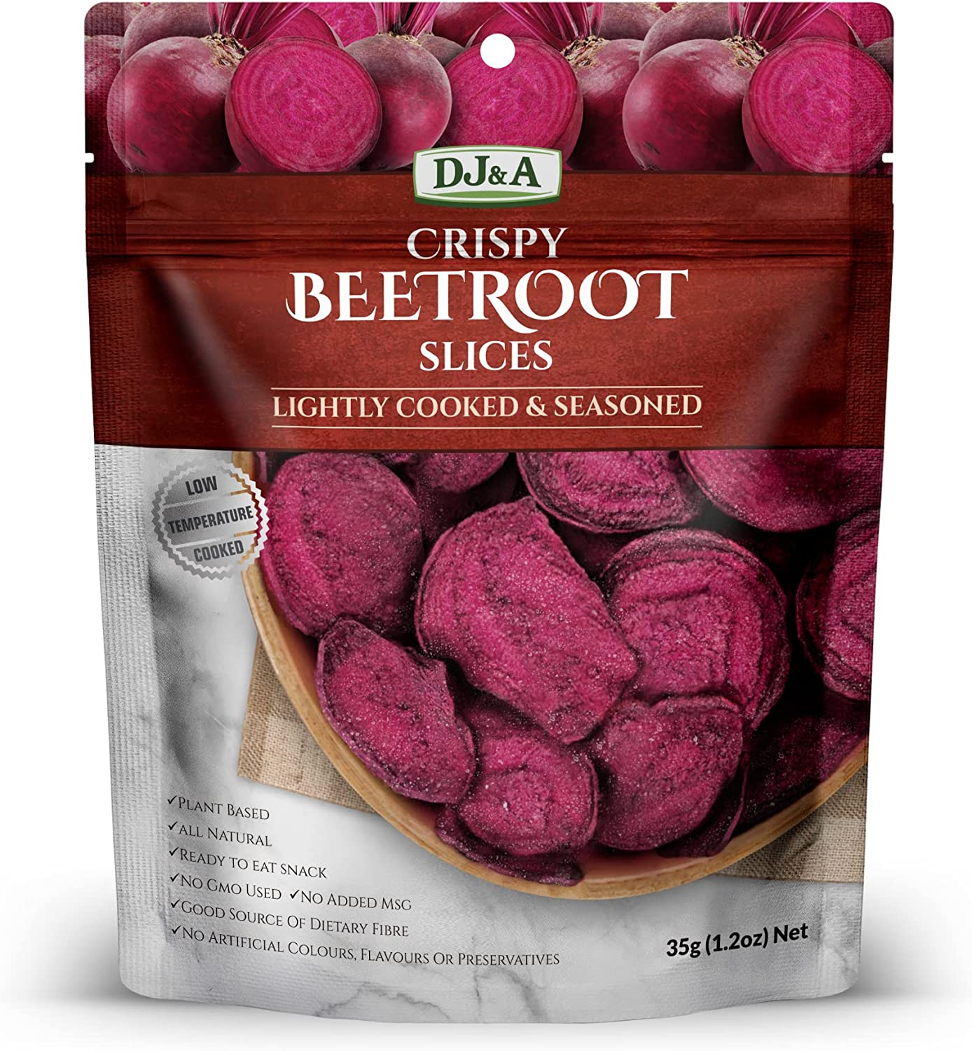 DJ&A Crispy Beetroot Slices, 16 Count, Beetroot image number 1