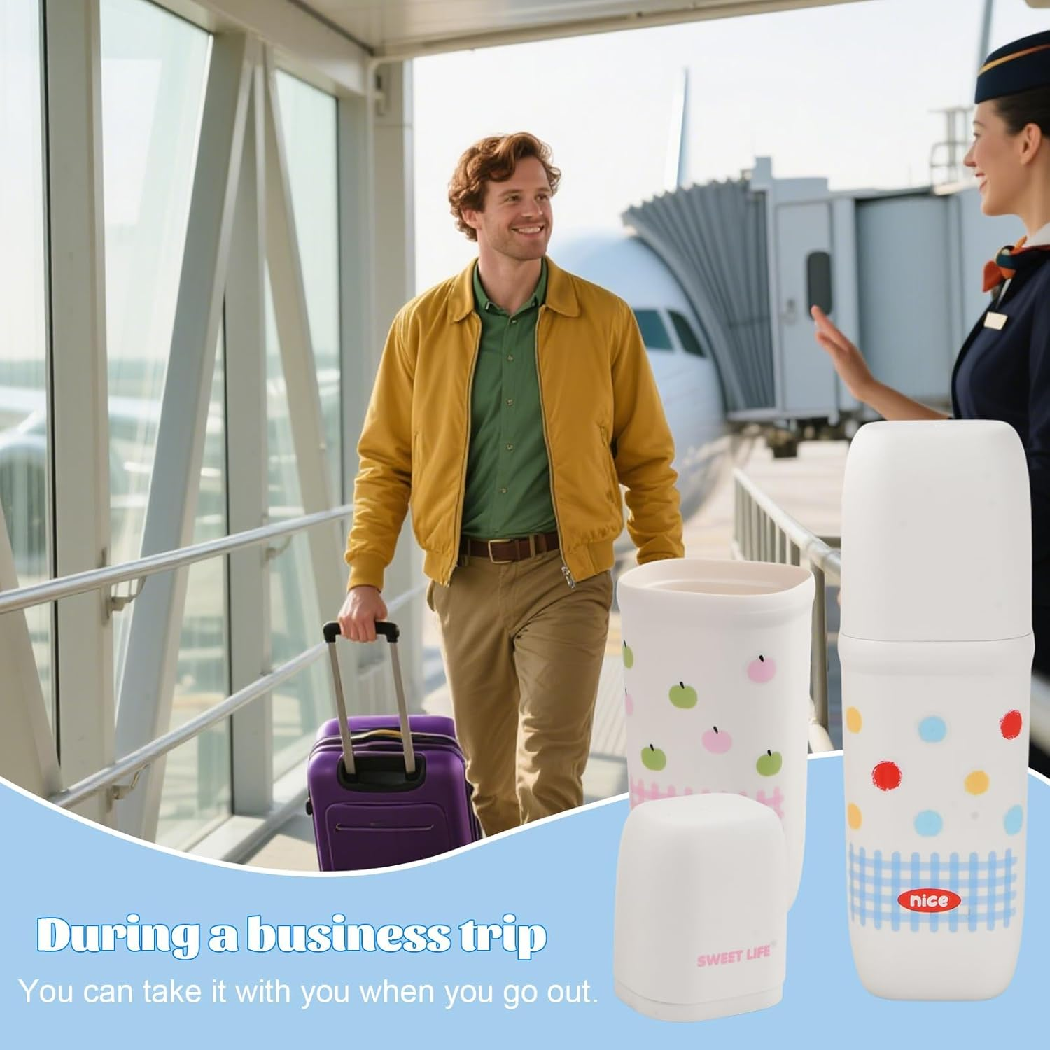 2 Pieces Travel Toothbrush Case,Travel Toothpaste Holder Set, Multifunctional Storage Toothbrush, for Home School Camping Business Trip Bathroom image number 1