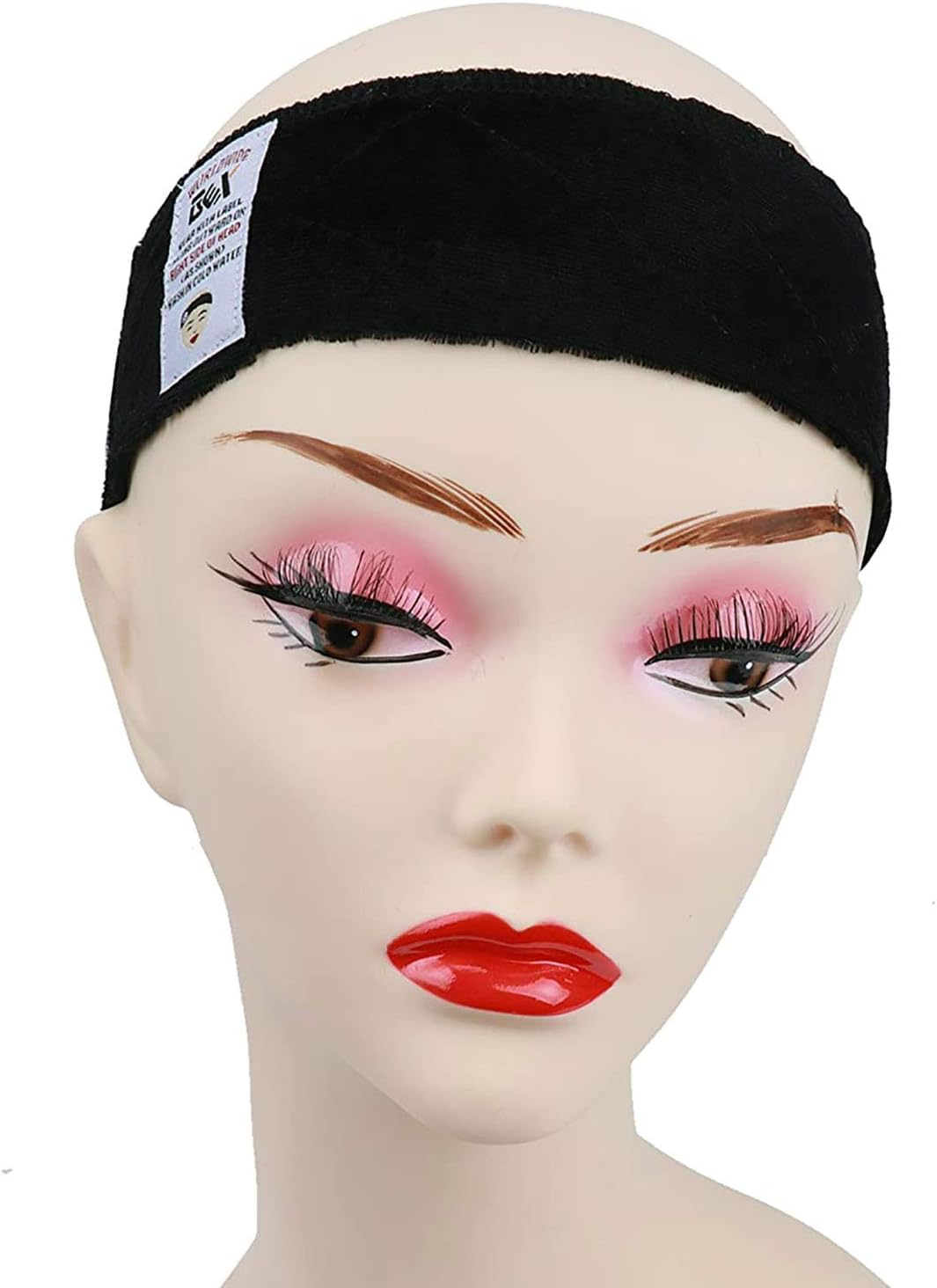 GEX Wig Grip Band Flexible Velvet Scarf Head Hair Band Wig Band with Adjustable Fastern (Beige)