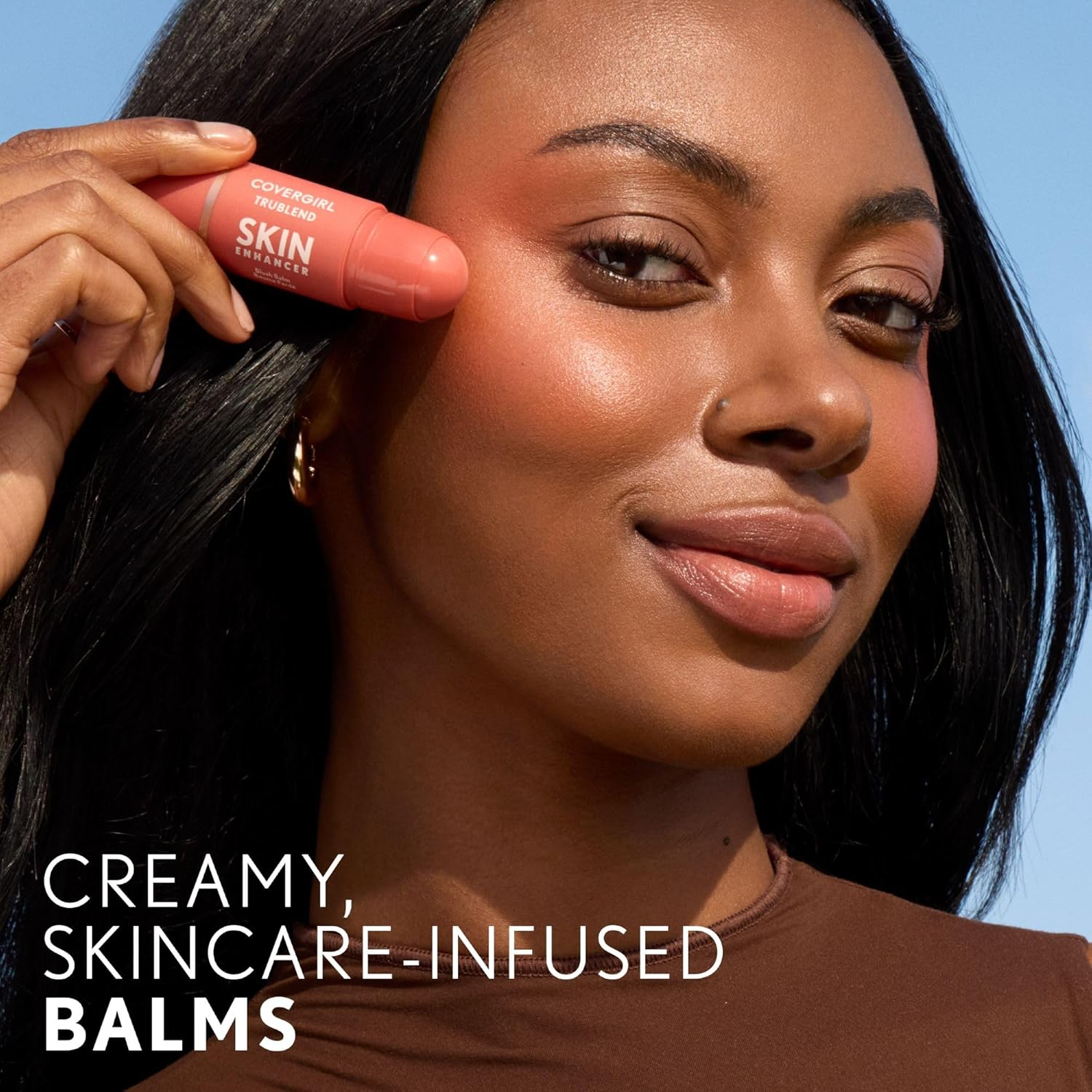 Covergirl Trublend Skin Enhancer Contour Balm, 130 Snatched, Contour Stick, Vegan Formula, Easy to Use, Glides on Effortlessly, Non-Greasy, Natural Sculpt - Nude Flush image number 6