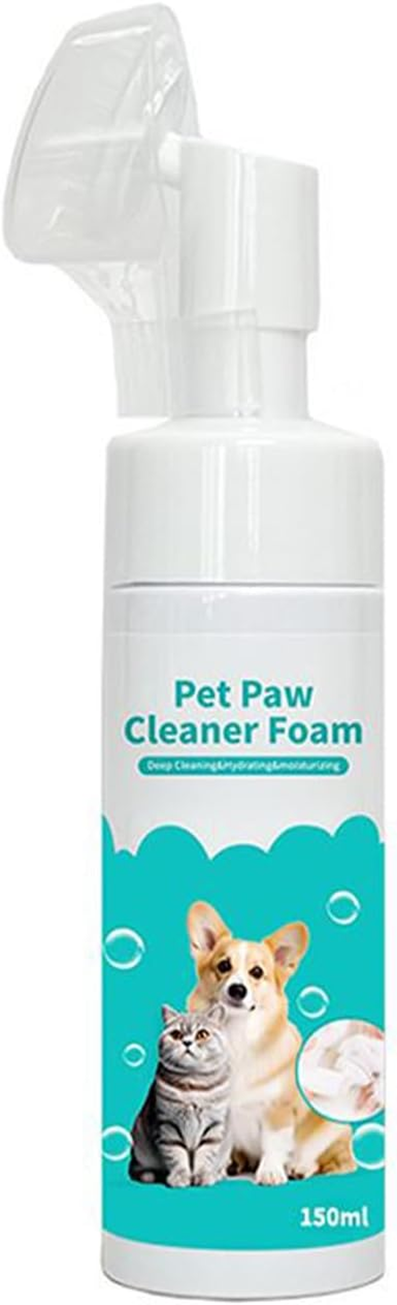 Pet Paw Cleaner Foam -No Rinse Unscented Foaming Shampoo,Gentle and Effective Pet Paw Cleaner for Cats and Dogs,Keep Your Pet'S Paws Clean and Moisturized. (150 Ml) image number 5