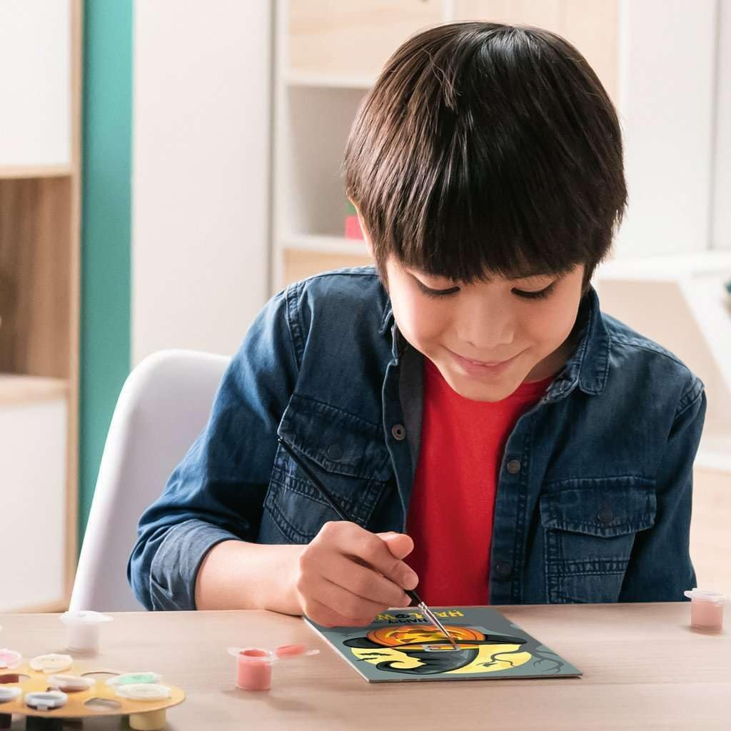 Ravensburger Malen Nach Zahlen 23601 - Happy Halloween - Kinder Ab 9 Jahren: Mit Leuchtender Neon-Orange Farbe!