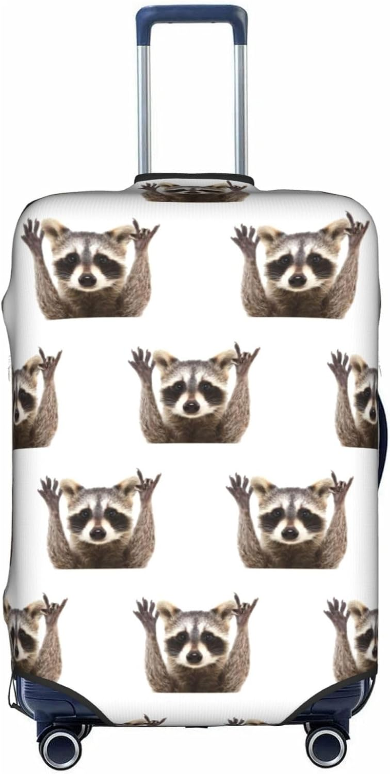 Obabo Butterfly Purple Travel Luggage Cover,Washable Suitcase Cover Protector Anti-Scratch Suitcase Cover Fits 18-32 In, Racoons, S