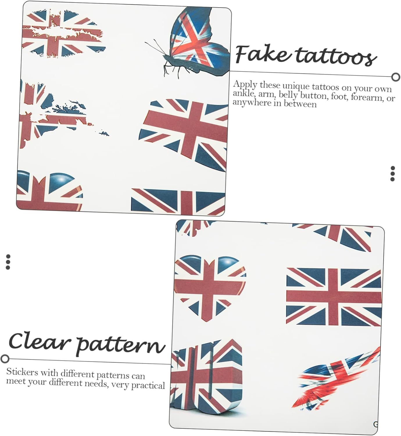 PLAFOPE 5 Sets of National Flag Face Stickers Temporary Tattoo Stickers for Sports Fans Portable and Easy to Apply for Game Day and Celebrations image number 4