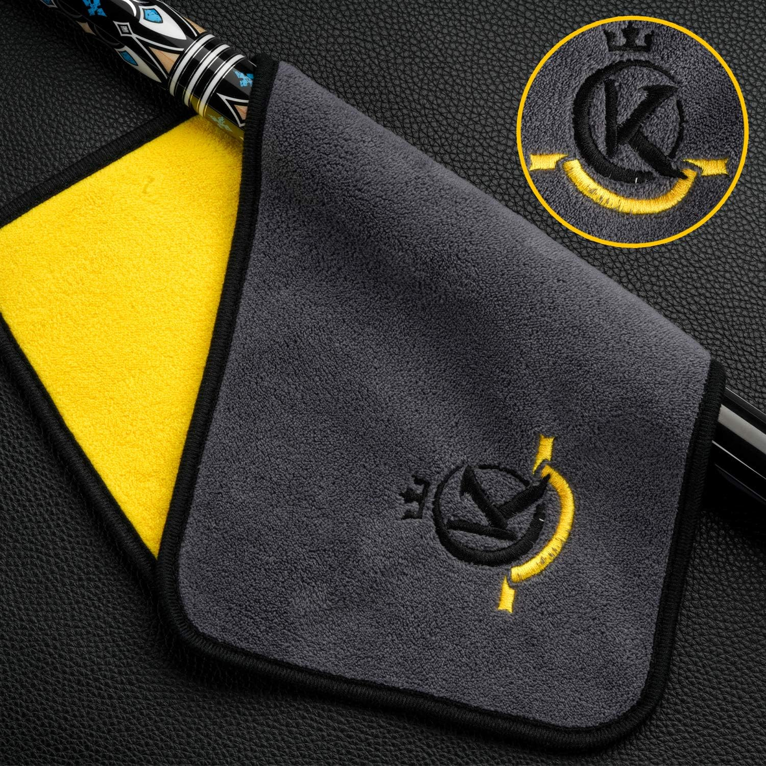KONLLEN Billiards Cleaning Towel with 5-In-1 Snooker Pool Cue Tip Repair Tool Shaper/Scuffer/Aerator/Burnisher/Radius Gauge Billiard Accessories image number 5