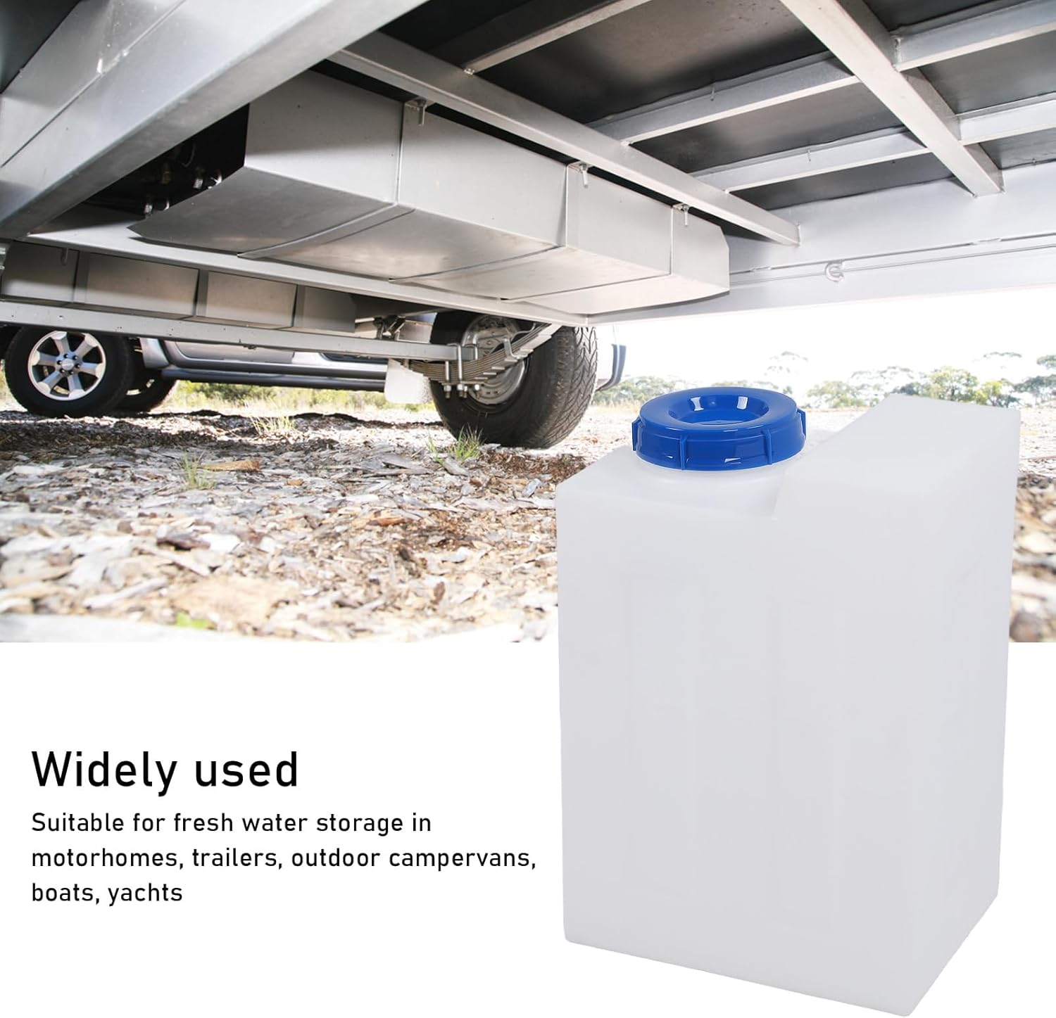 13.2 Gallon RV Water Tank, 5X11X19.5In Heat Cold Resistant, Made of LLDPE, Leak Proof Design, Easy Fill Cap, Portable Water Storage Container, Ideal for Rvs, Trailers, Boats, image number 4