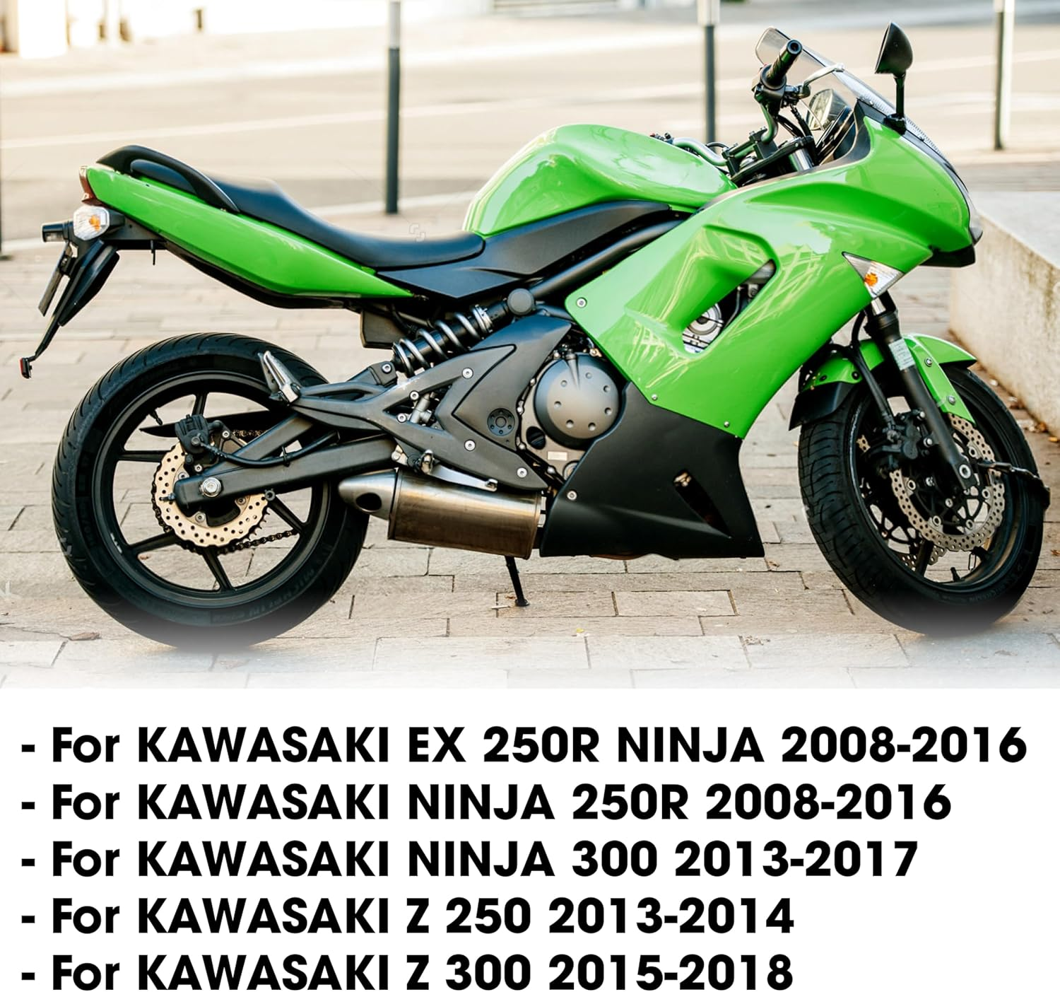 Marsrut Left Gear Shift Lever Pedal Compatible with Kawasaki Ninja 250R 300 Z250 Z300 EX250R Motorcycle, 13242-0088 Left Shifter Brake Pedal Replacement Part image number 6