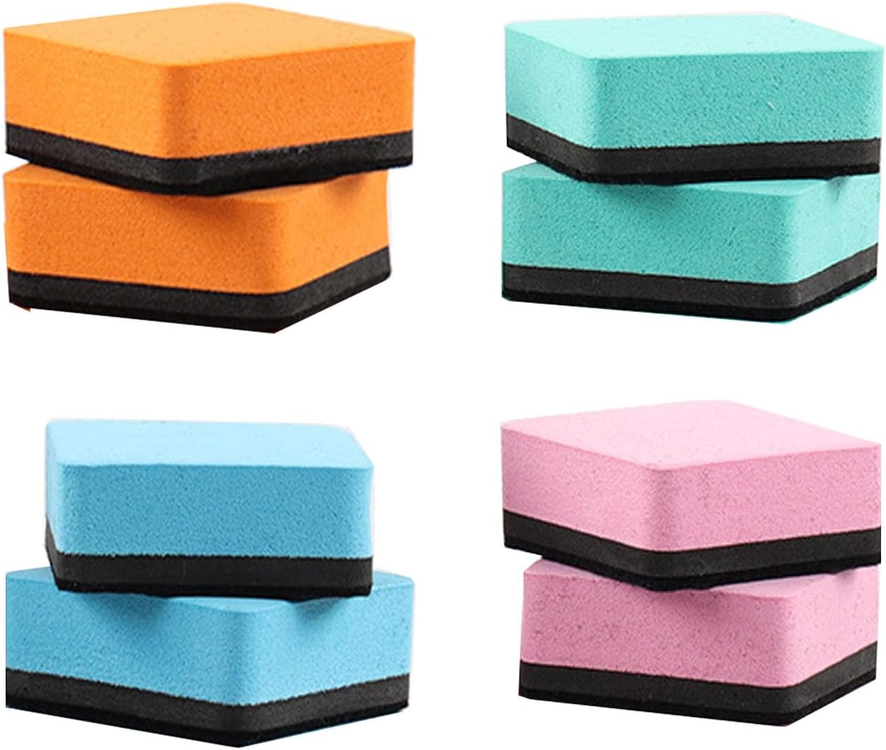 8 Pack Mini Dry Erase Erasers,Magnetic Whiteboard Dry Erase for Classroom,School,Home and Office (5 X 5 Cm) image number 3