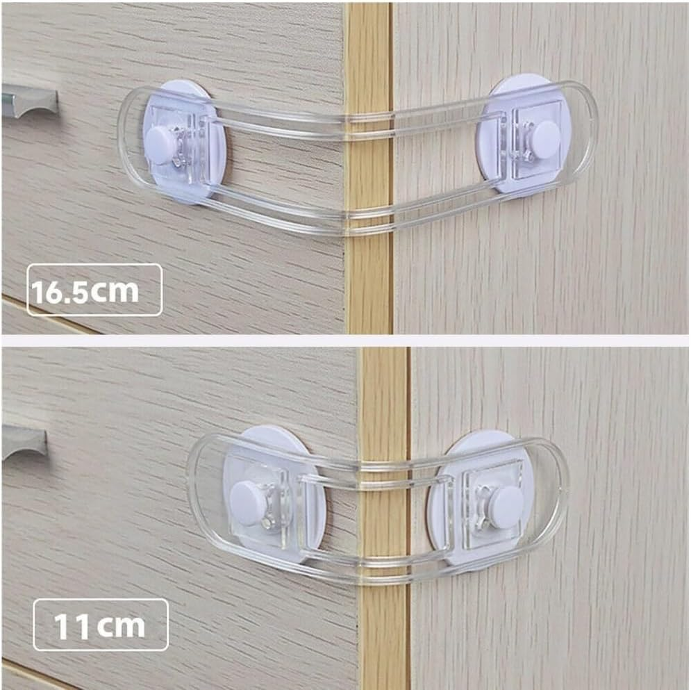 Jindizi Locks for Cabinets and Drawers, 10Pcs Safety Locks, Cupboard Locks, Latches to Drawer Door Fridge, No Drilling Adjustable Strap With image number 2