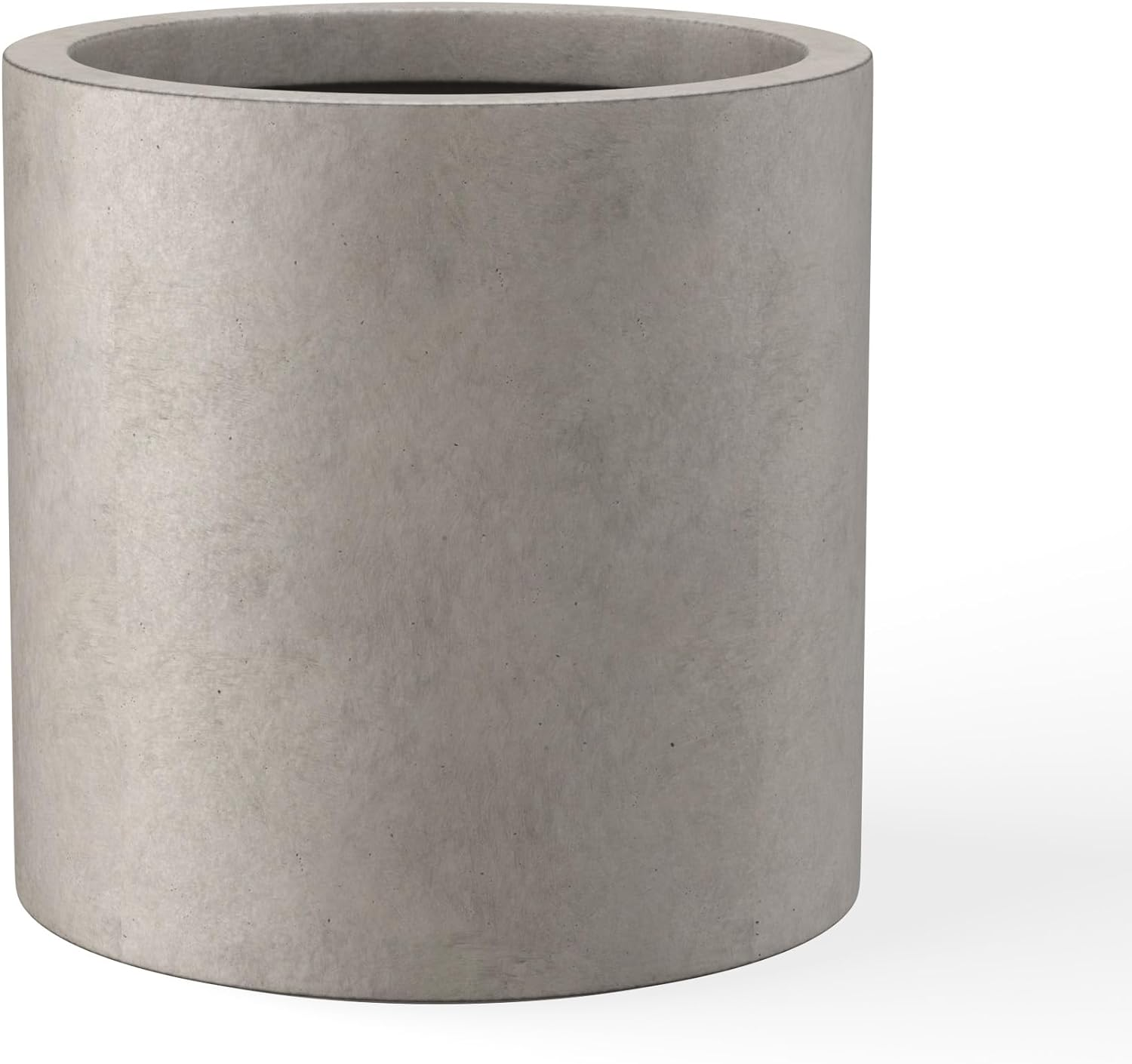 Kante 12.6" Dia Concrete Outdoor Modern Cylindrical Planters Set of 3, Natural Concrete