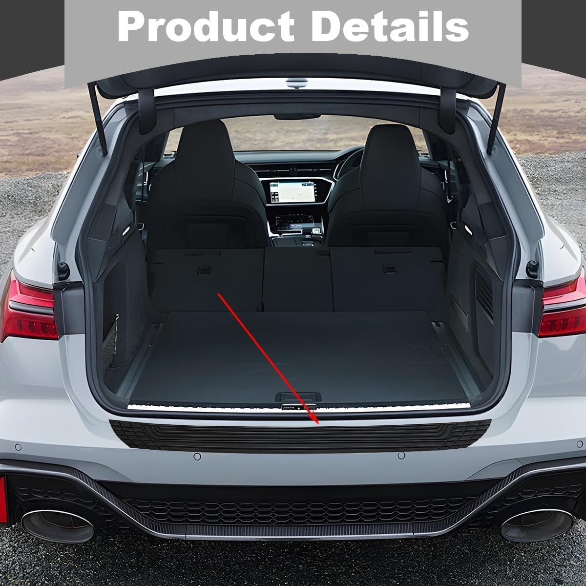 1Pc anti Scratch Rubber Rear Bumper Guard,Anti-Scratch Rubber Car Rear Bumper Cover Anti-Scratch Auto Trunk Door Entry Protector,41 X 3.54 Inch Trimmable, 0.16 Inch Thickness for Suv,Truck