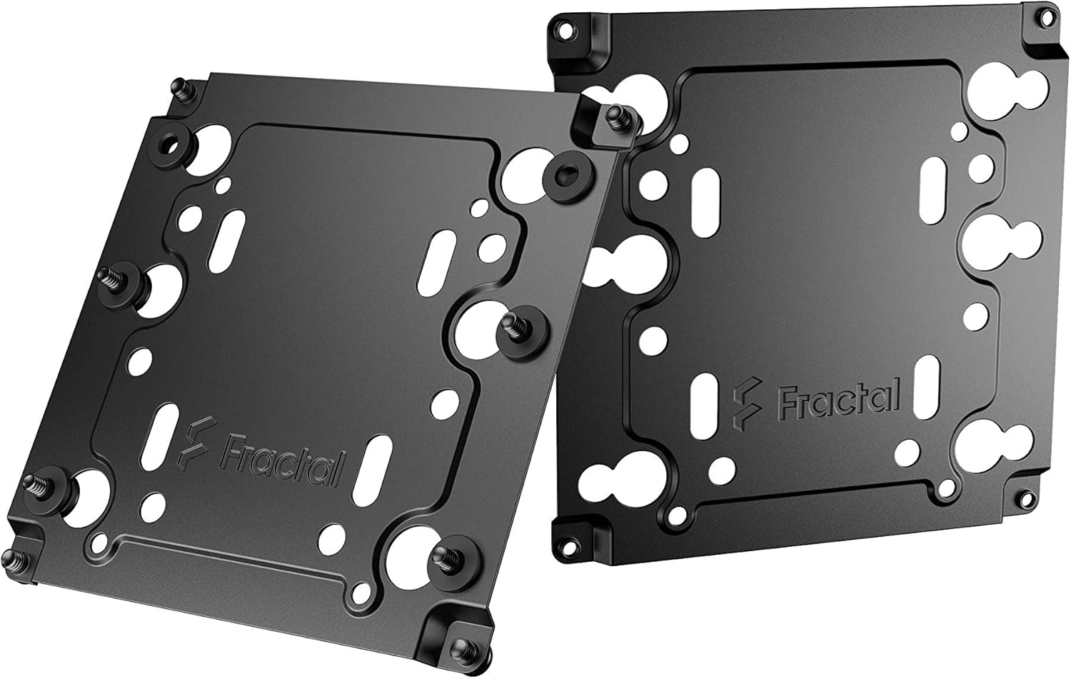 Fractal Design Universal Multibracket Mounting Adapter Kit - Mounts One 3.5"/2.5" HDD/SSD Drive or Water-Cooling Pump/Reservoir to a Standard 120 Mm PC Case Fan Vent - Black (2 Pack) image number 2