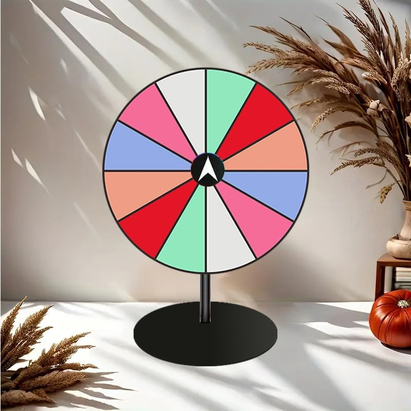 Prize Wheel 8 INCH Tabletop Roulette Wheel of Fortune Spin for Engaging Home Parties, Trade Show, Carnival Events,Party Birthday Wedding Housewarming 1 Set