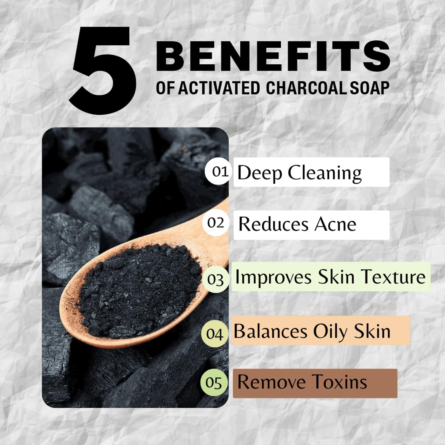 ONE Bar Activated Charcoal 3 Pack - Shave, Shower, Shampoo, Face, Beard, Body, Hair/Scalp, Superfat &ldquo;Oil&rdquo; Infused: Avocado, Mango, Olive, Coconut, Argan, Moisturizing and Nourishing Oil. image number 3