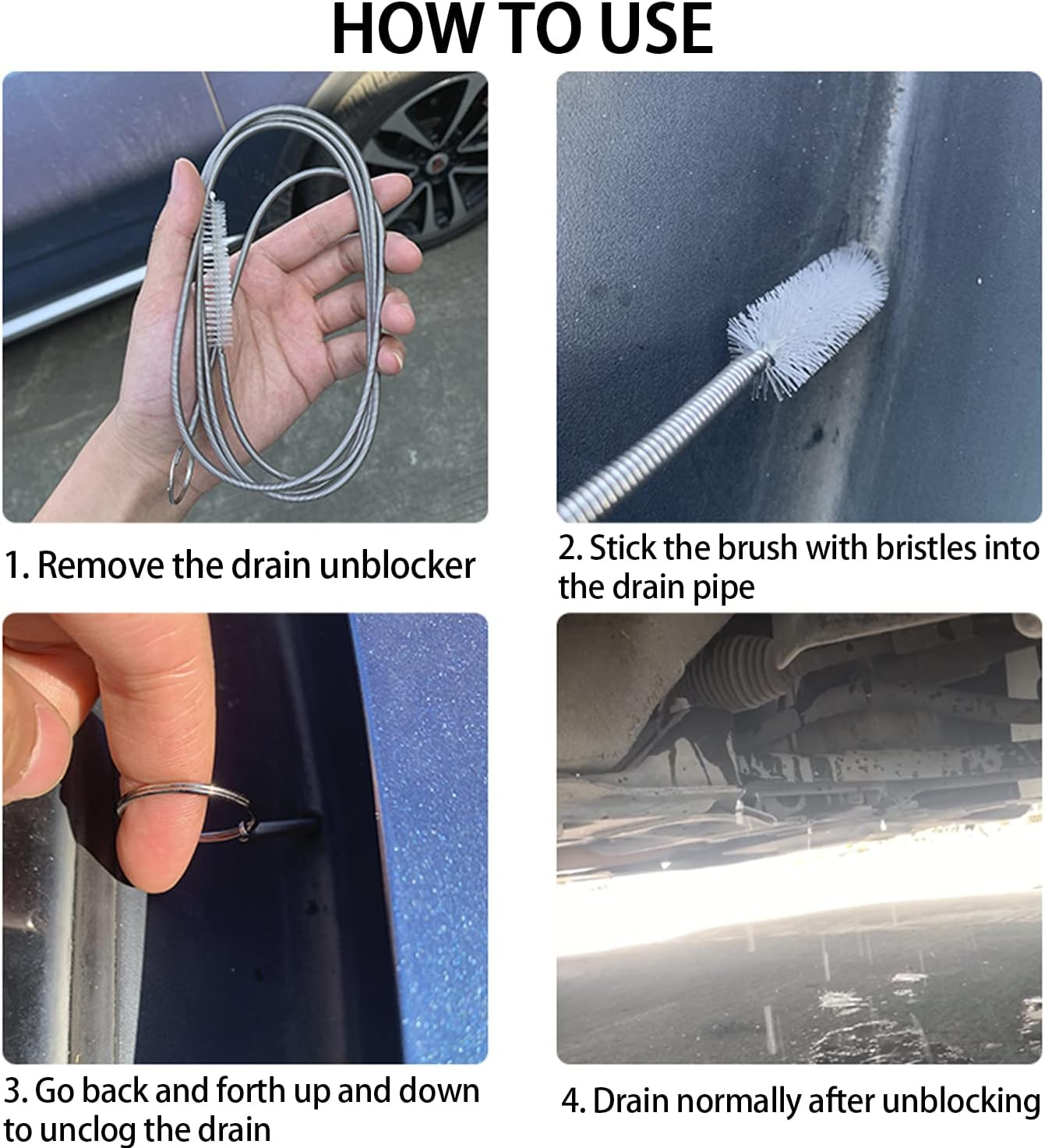 TORMEN 59Inch Tube Cleaning Long Brush, 1.5M Flexible Drain Spring Portable Nylon Straw Brush for Mask and Pipe(White image number 1